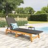 Garden Lounge Set Poly Rattan&Solid Wood Acacia