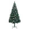 Artificial Christmas Tree with Pine Cones and White Snow