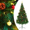 Artificial Christmas Tree with Baubles and LEDs Green