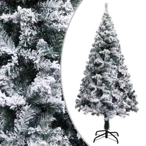 Artificial Christmas Tree with Flocked Snow Green PVC