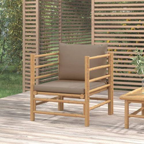 Garden Sofa with Cushions Bamboo