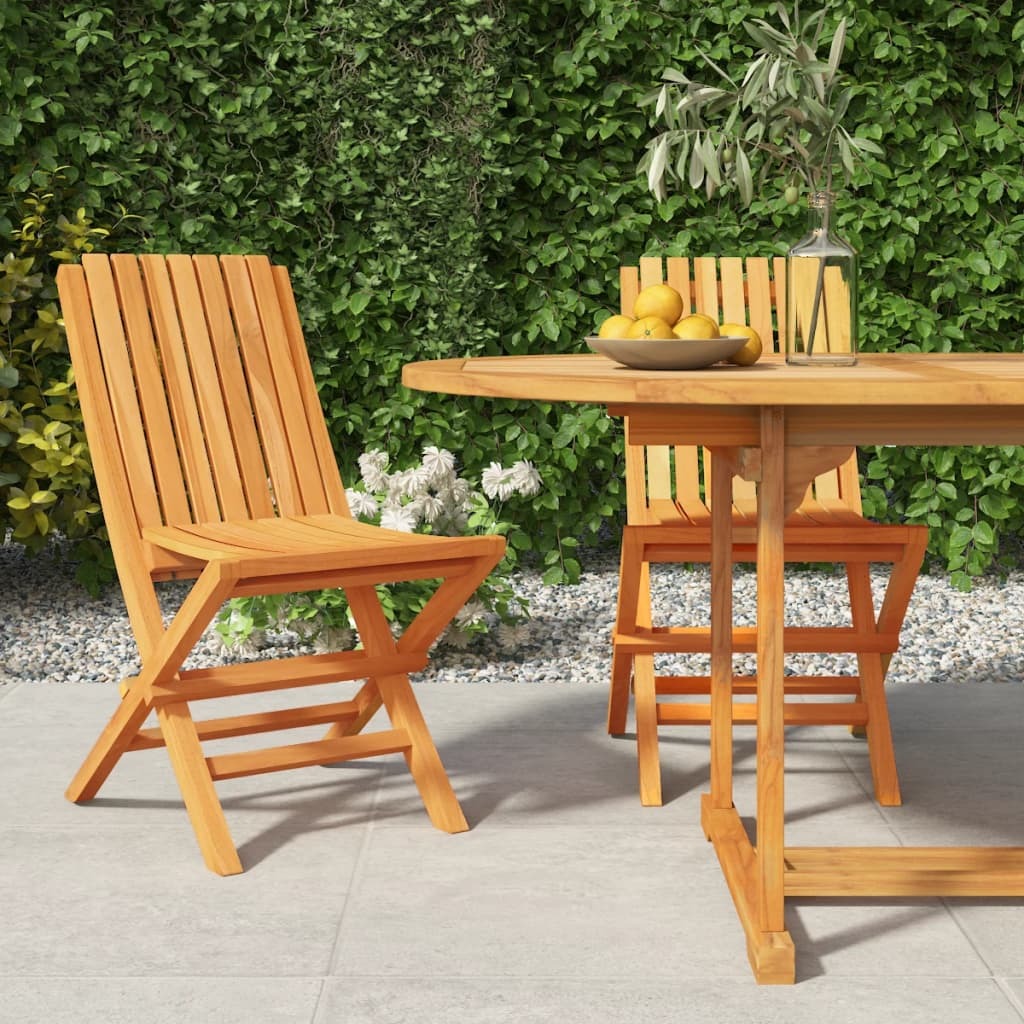 Folding Garden Chairs 47x47x89 cm Solid Wood Teak - Gardeningtoolsonline