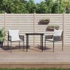 Garden Chairs with Cushions 54x61x83 cm Poly Rattan