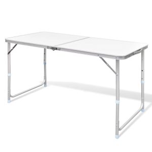 Foldable Camping Table Height Adjustable Aluminium