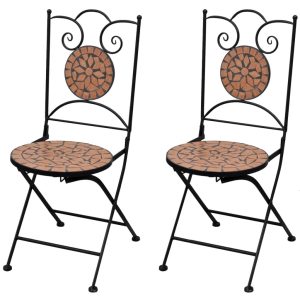 Folding Bistro Chairs 2 pcs Ceramic