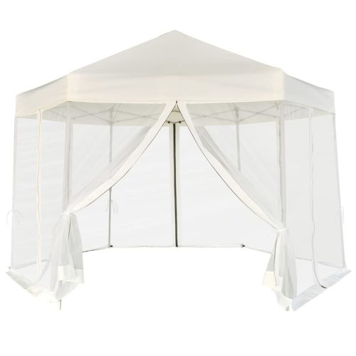 Hexagonal Pop-Up Marquee with 6 Sidewalls 3.6×3.1 m