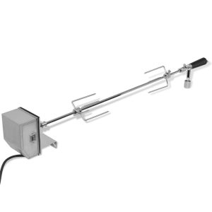 BBQ Rotisserie Spit with Professional Motor Steel