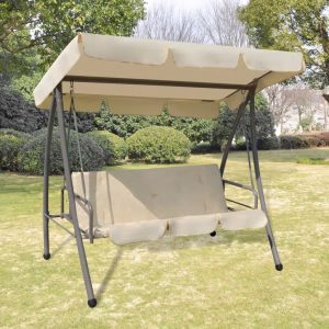 Outdoor Swing Bench with Canopy