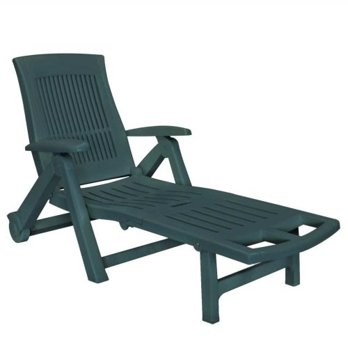 Sun Lounger with Footrest Plastic