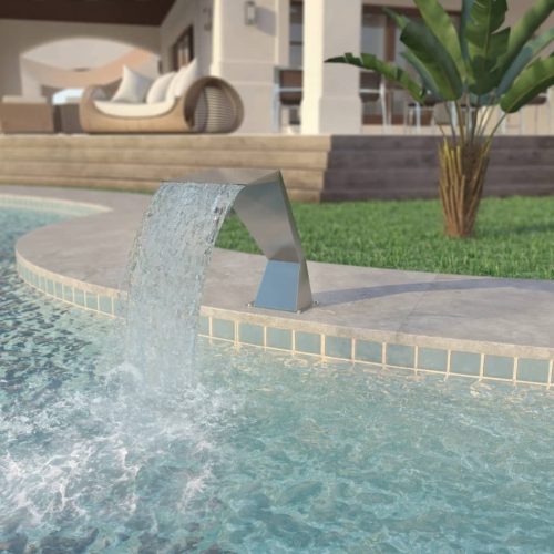 Pool Fountain Stainless Steel Silver
