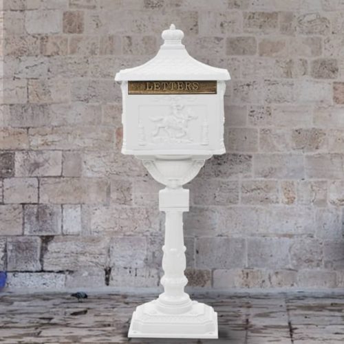 Pedestal Letterbox Aluminium Vintage Style Rustproof