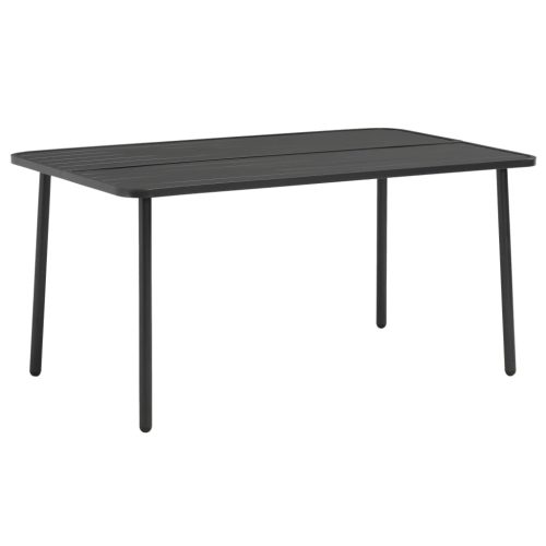 Garden Table Dark Grey Steel