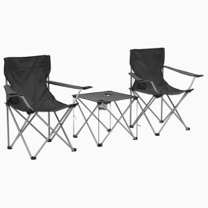 Camping Table and Chair Set 3 Pieces