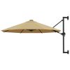 Wall-Mounted Parasol with Metal Pole 300 cm