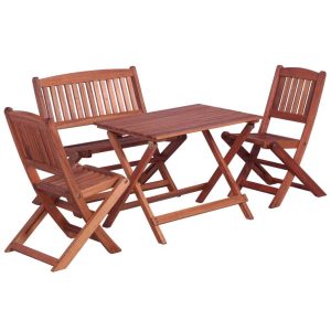 Outdoor Dining Set for Children Solid Eucalyptus Wood