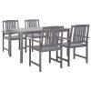 Outdoor Dining Set Solid Acacia Wood