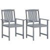 Garden Chairs Solid Acacia Wood
