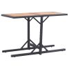 Garden Table 110x53x72 cm Glass and Poly Rattan