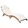 Sun Loungers with Cushions Solid Wood Acacia