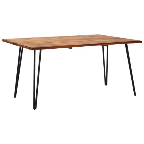 Garden Table with Hairpin Legs Solid Acacia Wood