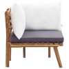Garden Chair with Cushions Solid Acacia Wood