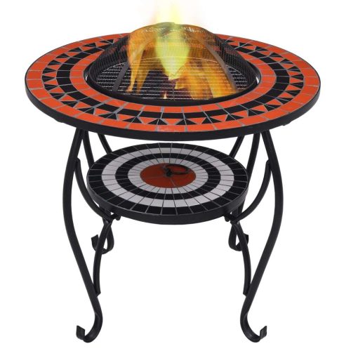 Mosaic Fire Pit Table 68 cm Ceramic