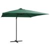 Cantilever Umbrella with LED lights and Steel Pole 250×250 cm