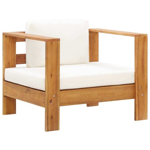 Garden Chair with Cushion Solid Acacia Wood