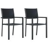 Garden Chairs Black Plastic Rattan Look