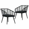 Garden Chairs with Cushions 2 pcs Poly Rattan