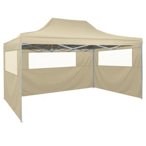 Professional Folding Party Tent with 3 Sidewalls 3x4 m Steel
