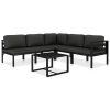 Garden Lounge Set with Cushions Aluminium Anthracite