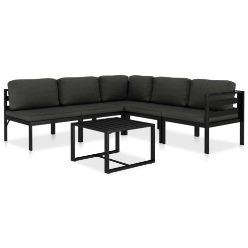 Garden Lounge Set with Cushions Aluminium Anthracite
