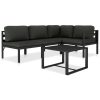 Garden Lounge Set with Cushions Aluminium Anthracite