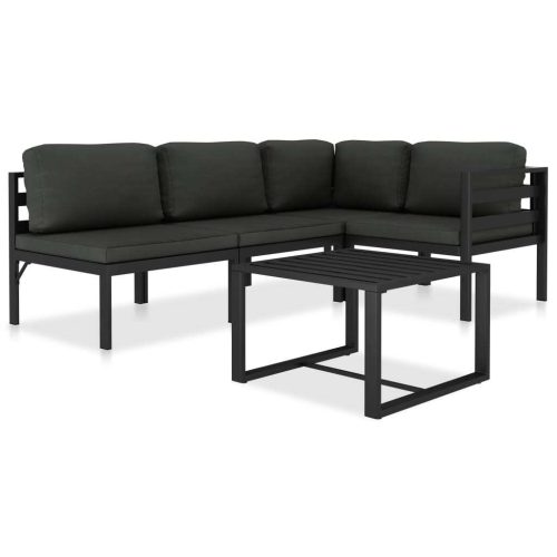 Garden Lounge Set with Cushions Aluminium Anthracite