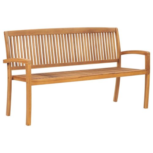 2-Seater Stacking Garden Bench Solid Teak Wood
