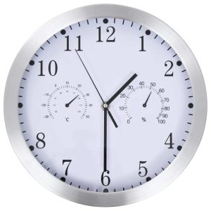Wall Clock with Quartz Movement Hygrometer and Thermometer 30 cm