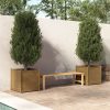 Garden Planter 60x60x60 cm Solid Pinewood