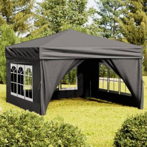 Folding Party Tent with Sidewalls Anthracite