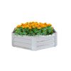 60cm Hexagon Shape Galvanised Raised Garden Bed Vegetable Herb Flower Outdoor Planter Box