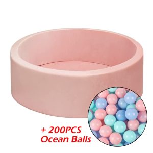 90X30cm Ocean Ball Pit Soft Baby Kids Play Pit + 200PCS Macaron Ocean Balloons.