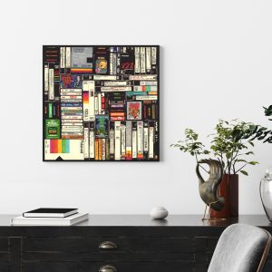 Book Black Frame Canvas Wall Art