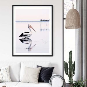 Pelican Black Frame Canvas Wall Art