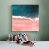 Pink Sea Wood Frame Canvas Wall Art