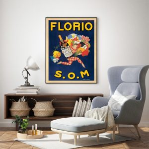 Florio S.O.M Black Frame Canvas Wall Art