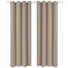 2 pcs Blackout Curtains with Metal Rings 135 x 245 cm