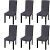 6 pcs Straight Stretchable Chair Cover