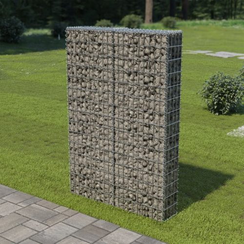 Gabion Wall with Covers Galvanised Steelcm