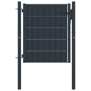 Fence Gate PVC and Steel Anthracite