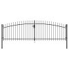 Double Door Fence Gate with Spear Top